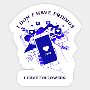 Influencer with many Followers Instagram Facebook social media Likes Sticker